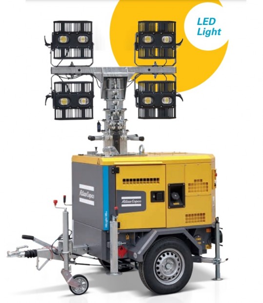 ATLAS COPCO HiLight H5+ LED fénytorony áramfejlesztővel